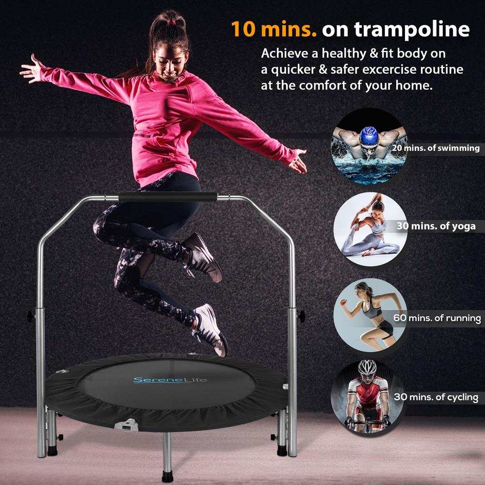 SereneLife 40 Inch Pro Aerobics Jumping Sports Trampoline, Adult Size (Open Box)