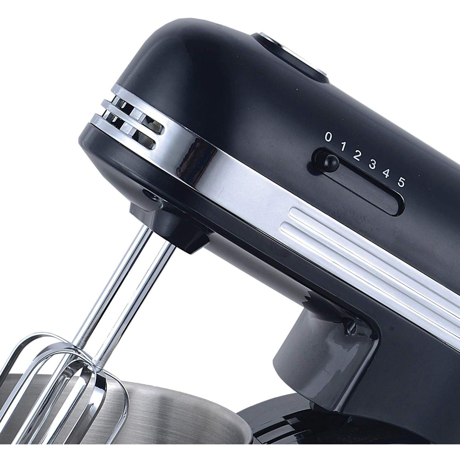 Brentwood 5-Speed Stand Mixer with 3 Quart Stainless Steel Mixing Bowl, Black