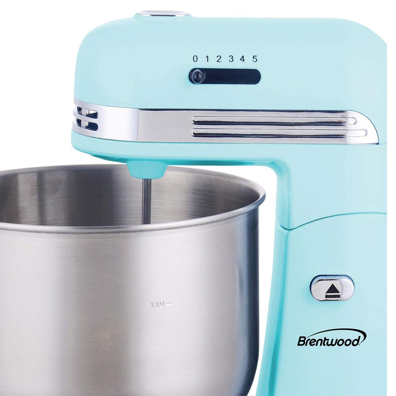 Brentwood SM-1162BL 250 Watt 5 Speed 3.5 Quart Baking Stand Mixer, Blue (Used)