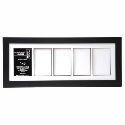 Creative Letter Art 8x22 Collage Picture Frame, Glass Face, Black (Open Box)