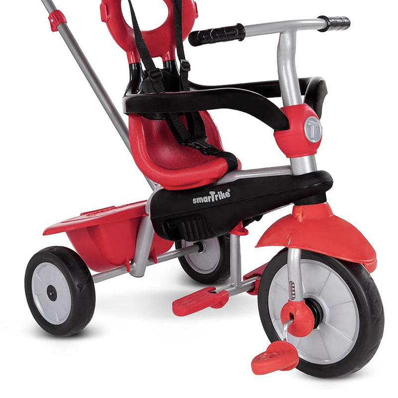 smarTrike Zoom 4 in 1 Baby Toddler Trike Tricycle Toy for 15 to 36 Months, Red