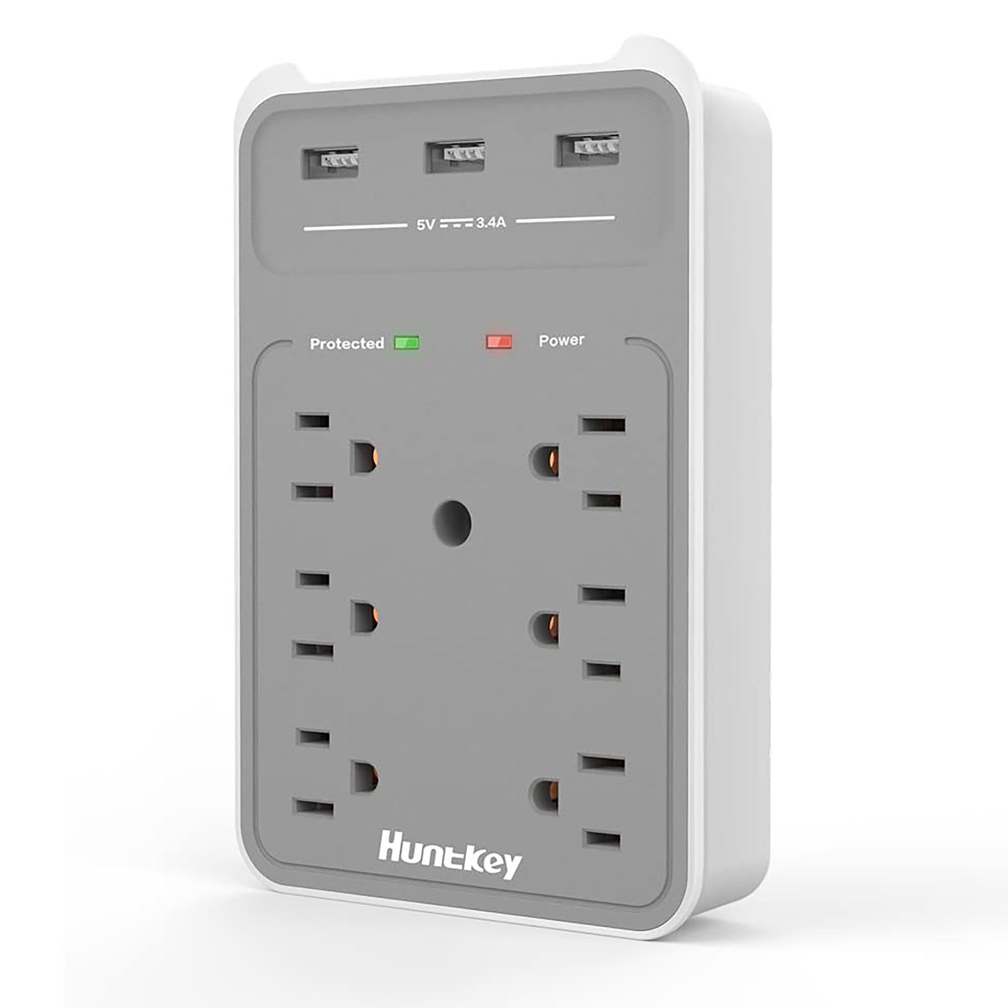 Huntkey Surge Protecting Wall Outlet 6 AC Plugs and 3 USB Ports (Open Box)