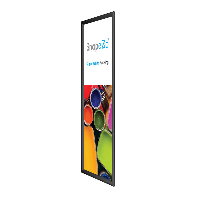 SnapeZo Aluminum Metal Front Loading Snap Poster Frame, Black, 10 x 29 Inches