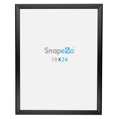 SnapeZo Aluminum Metal Snap Poster Frame, Black, 18 x 24 Inches (Open Box)
