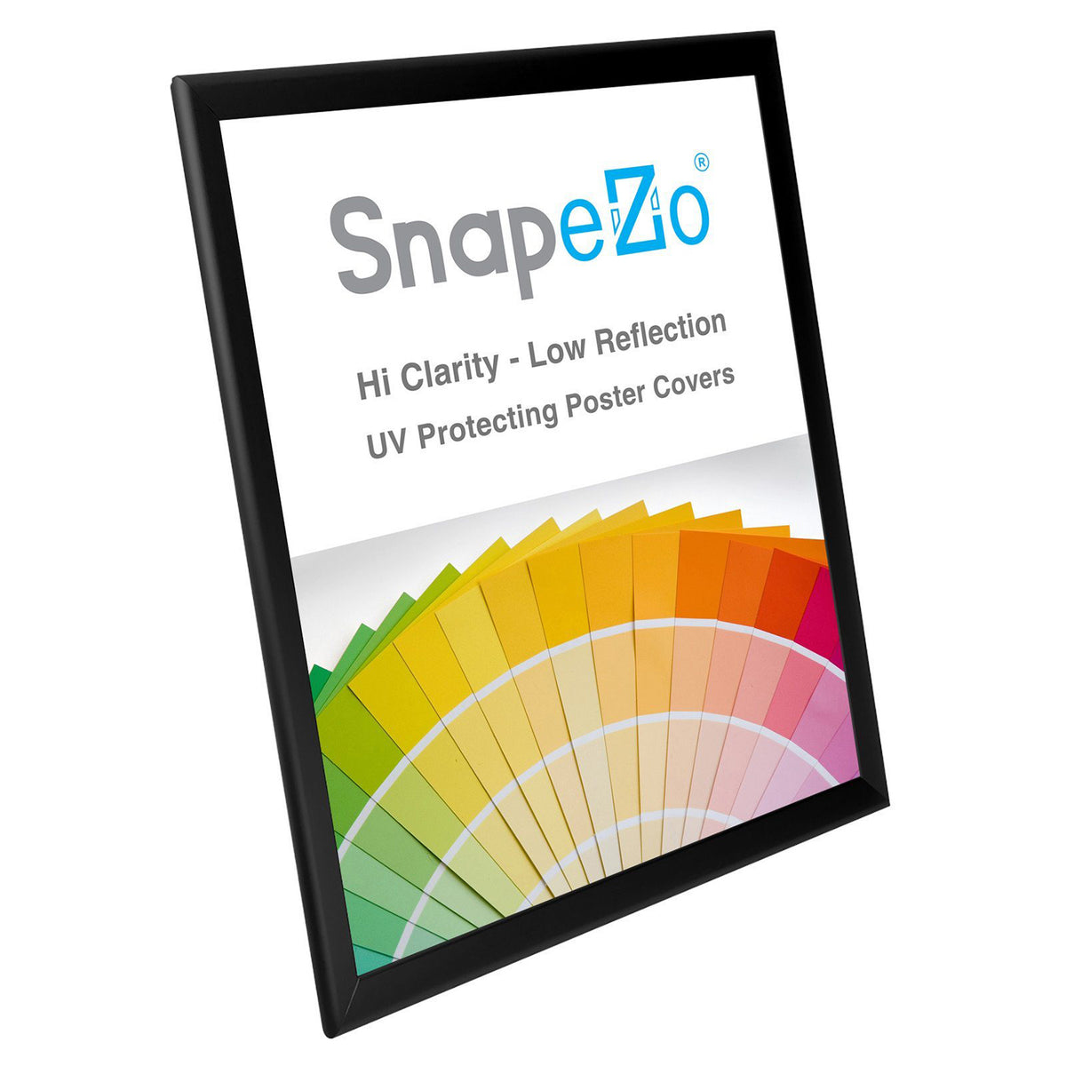 SnapeZo Aluminum Metal Snap Poster Frame, Black, 18 x 24 Inches (Open Box)