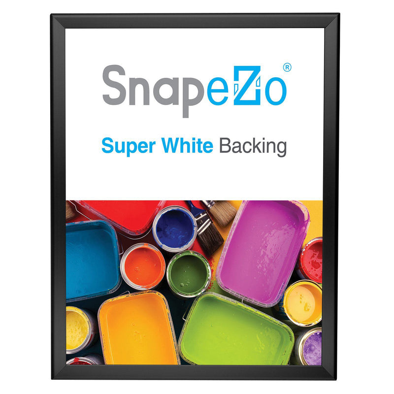 SnapeZo Aluminum Metal Snap Poster Frame, Black, 18 x 24 Inches (Open Box)
