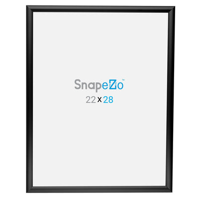 SnapeZo Aluminum Metal Front Loading Snap Poster Frame, Black, 22 x 28 Inches