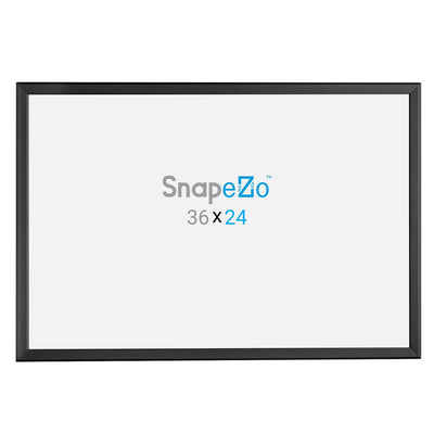 SnapeZo Aluminum Snap Poster Frame, Black, 24 x 36 Inches (Open Box)