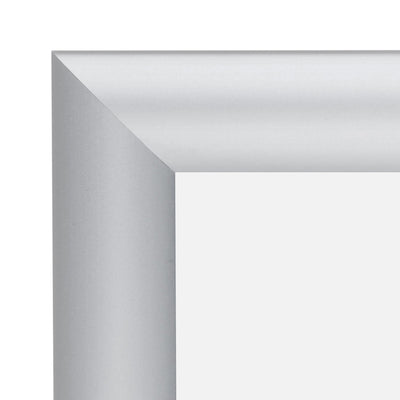SnapeZo Aluminum Metal Front Loading Snap Poster Frame, Silver, 24 x 36 Inches