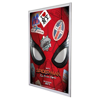 SnapeZo Aluminum Metal Front Loading Snap Poster Frame, Silver, 24 x 36 inches