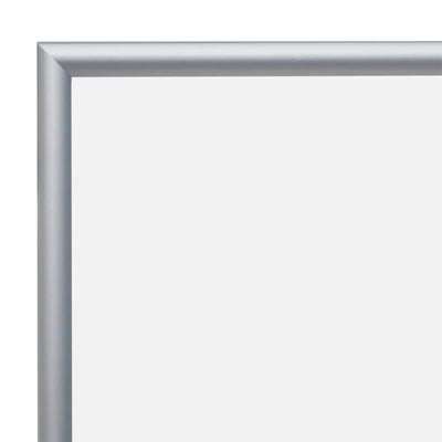 SnapeZo Aluminum Metal Front Loading Snap Poster Frame, Silver, 27 x 40 inches