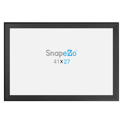 SnapeZo Aluminum Metal Front Loading Snap Poster Frame, Black, 27 x 41 Inches