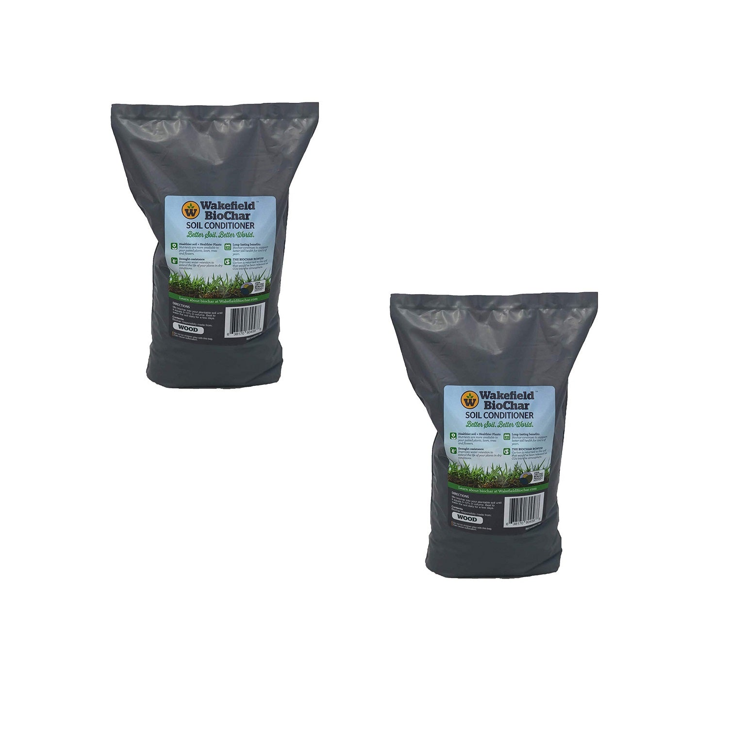 Wakefield 1 Pound Premium Biochar Organic Garden Soil Conditioner (2 Pack) - VMInnovations