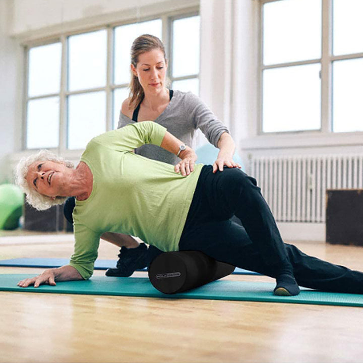 HolaHatha High Density Solid EVA Foam Roller for Yoga and Gym Workouts(Open Box) - VMInnovations