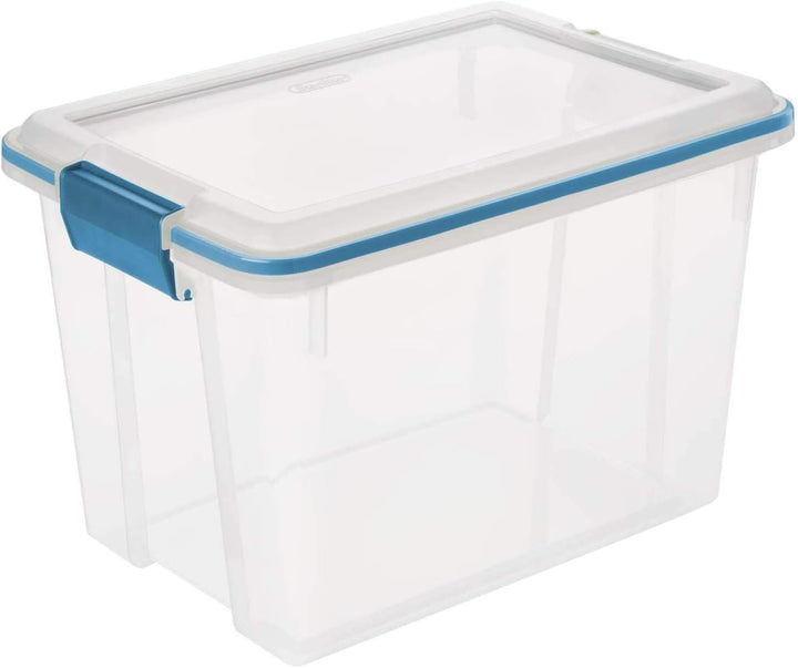 Sterilite Large 20 Qt Home Storage Container Tote with Latching Lids, (12 Pack)