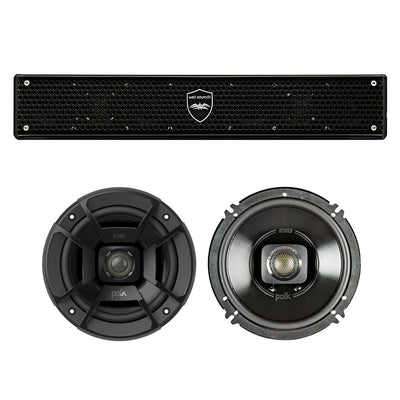 Wet Sounds Stealth 33.7" 300W Marine Soundbar + Polk Audio Speakers (Pair)