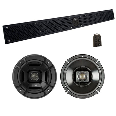 Wet Sounds Stealth 10 Ultra HD 300W Marine Soundbar + Polk Audio Speakers (Pair)