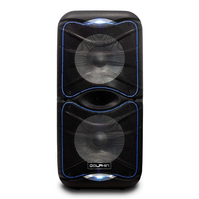 Dolphin SP-212RBT Portable Rechargeable Bluetooth Party Speaker with LED Lights