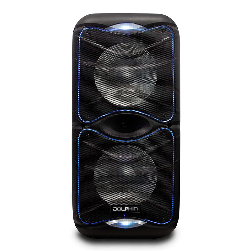 Dolphin SP-212RBT Portable Rechargeable Bluetooth Party Speaker with LED Lights - VMInnovations