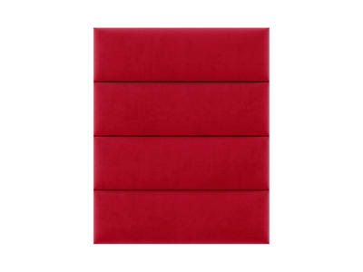 Vant 39 x 46 Inch Upholstered Décor Wall Panels, Micro Suede Red Melon (4 Pack)