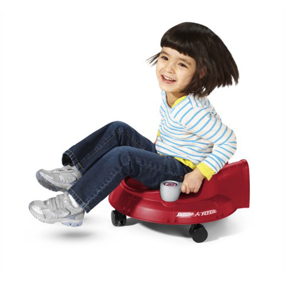 Radio Flyer Spin N Saucer 360 Degree Spin Around Toy for Ages 1 to 5, Red