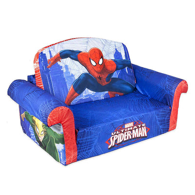 Marshmallow Furniture Comfy Foam Toddler Couch & Chair Package, Spider-Man