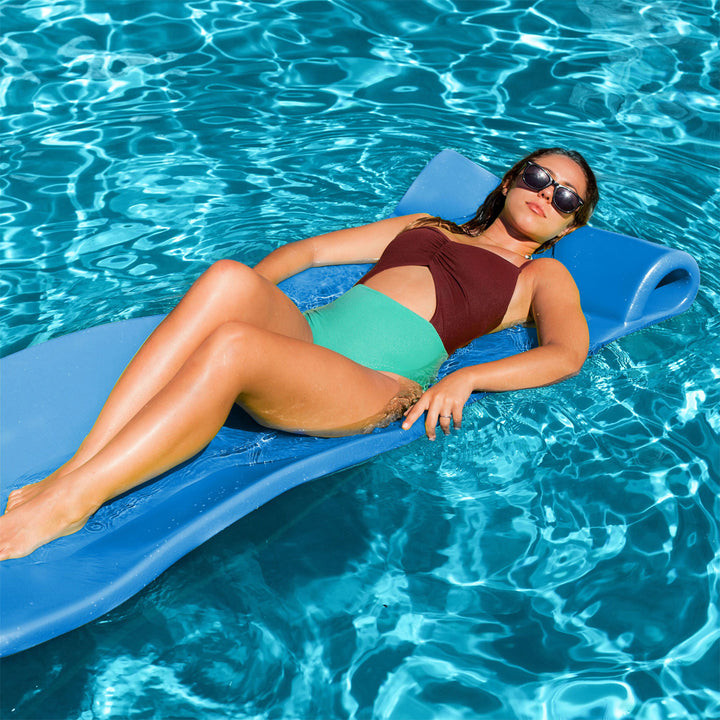 TRC Recreation 1.25" Thick Foam Swimming Pool Float Mat, Sunset Orange(Open Box)