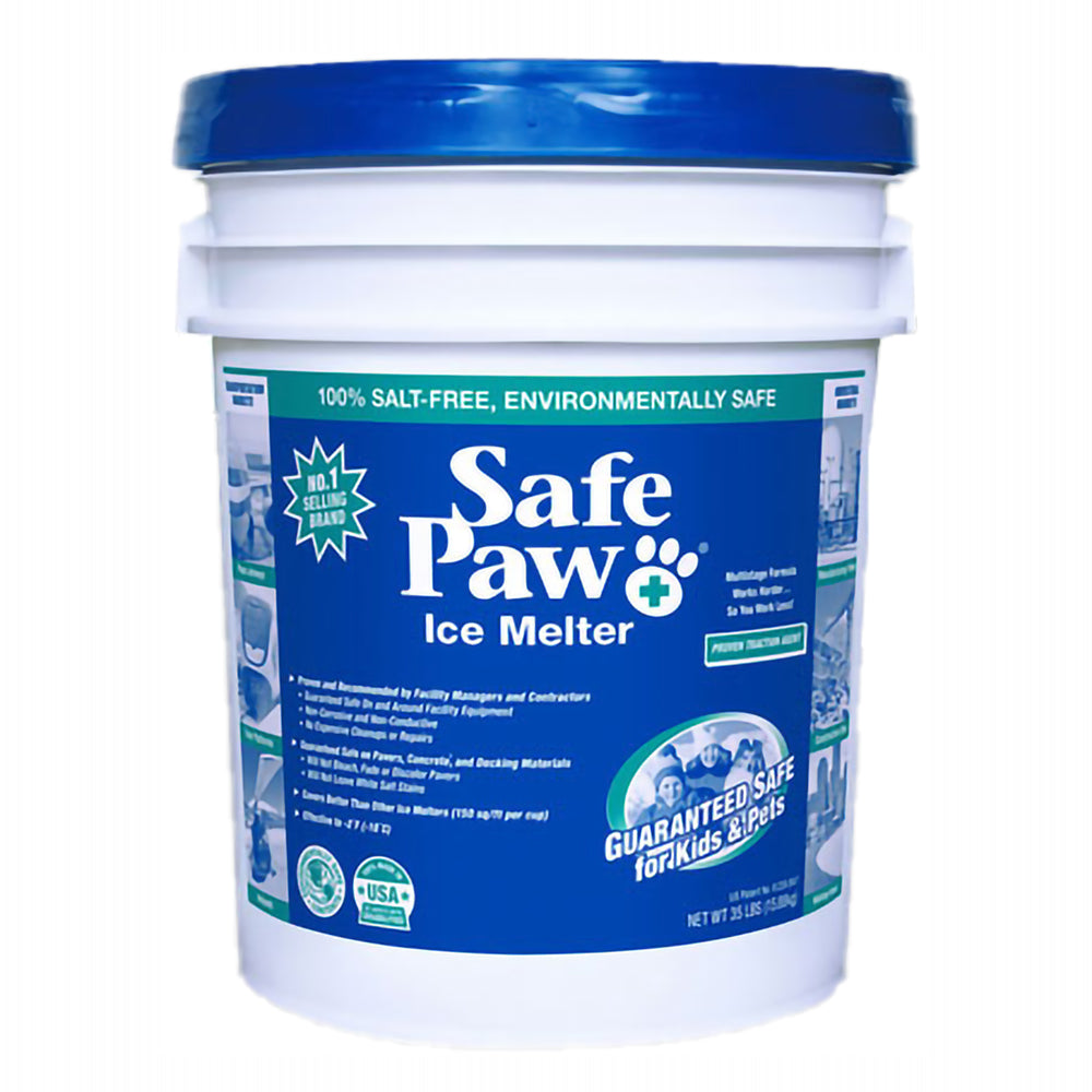 Safe Paw Pet/Child Safe Ice Melt, 35 Lb & Traction Magic Snow Melter, 45 Lb Bag