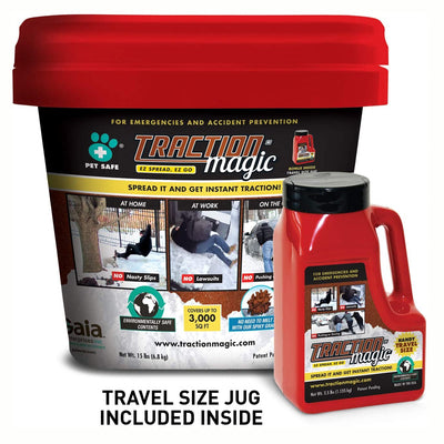 Safe Paw Ice Melt, 22 Pound and Traction Magic Snow Melter, 15 Pound Bucket - VMInnovations