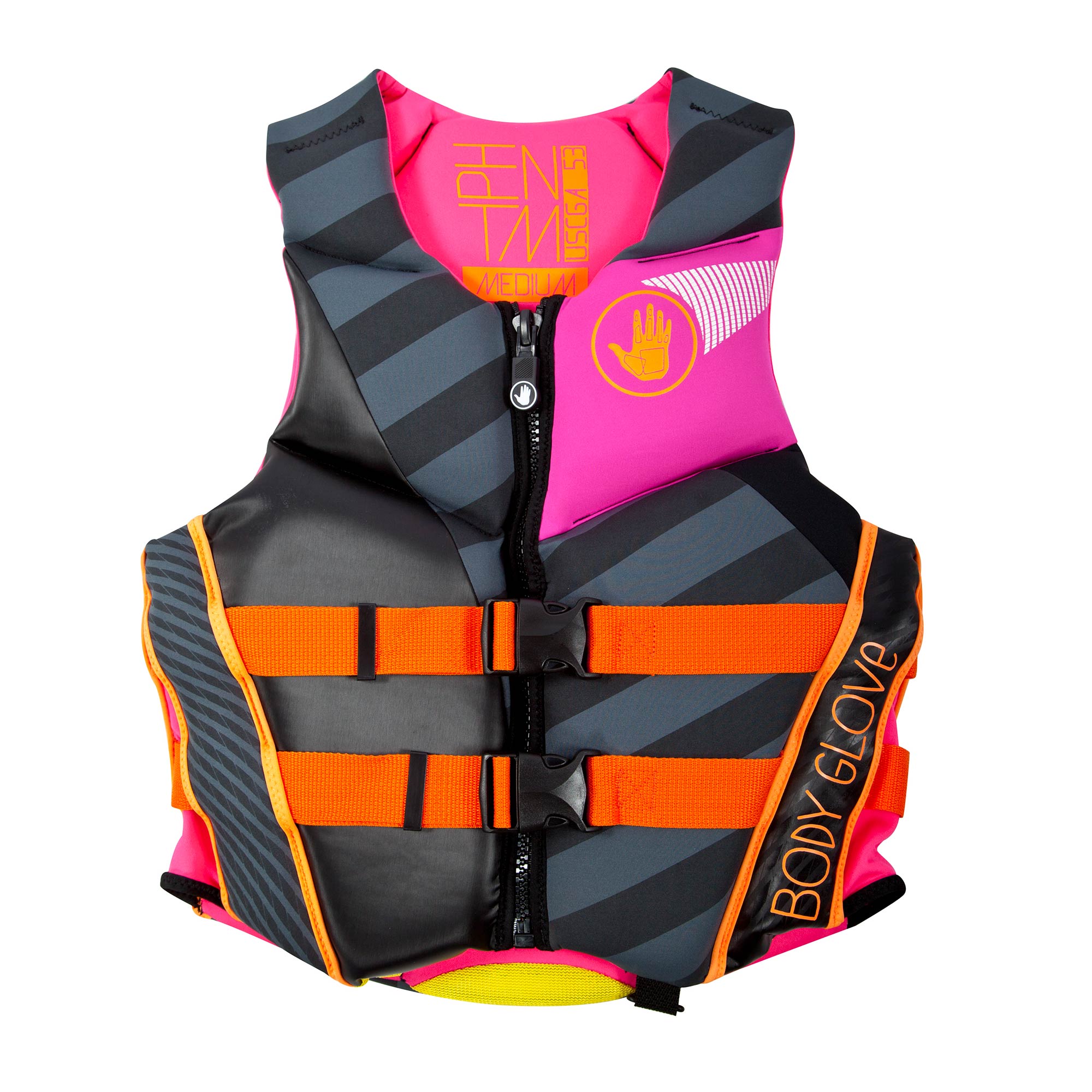 Body Glove Phantom USCGA Neoprene Protective PFD Life Vest Small, Pink/Black