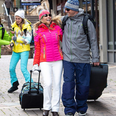 Sportube Wheeled Padded 3 Pair Ski Shield/2 Snowboard Luggage Bag, Camo Blue - VMInnovations