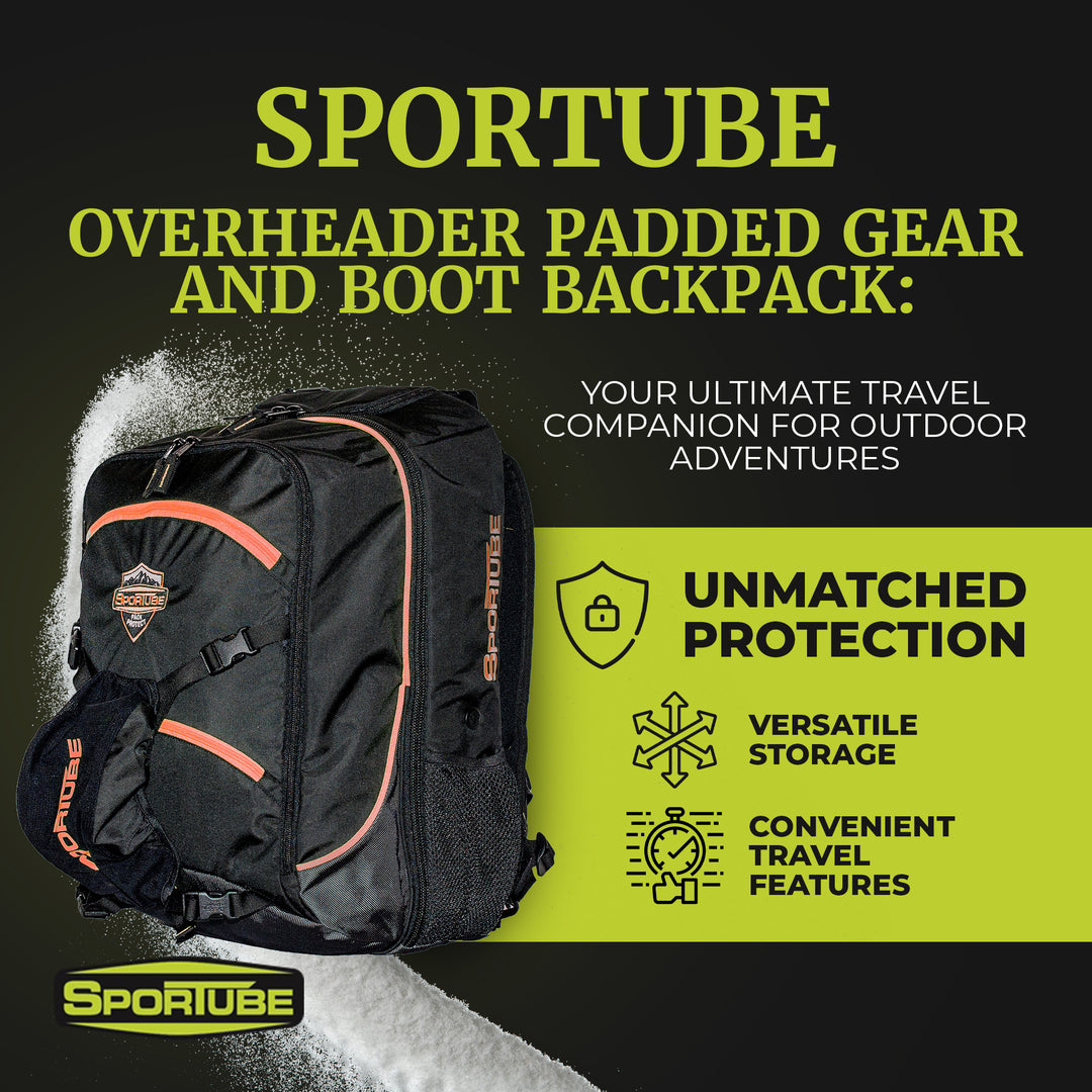 Sportube 44L Overheader Airline Carry On Padded Gear & Backpack, Orange (Used)