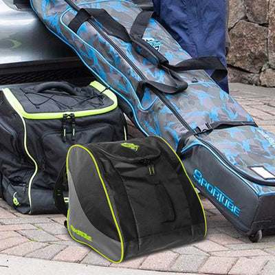 Sportube Traveler 50 Liter Padded Ski Boot & Gear Backpack Bag, Green/Black - VMInnovations