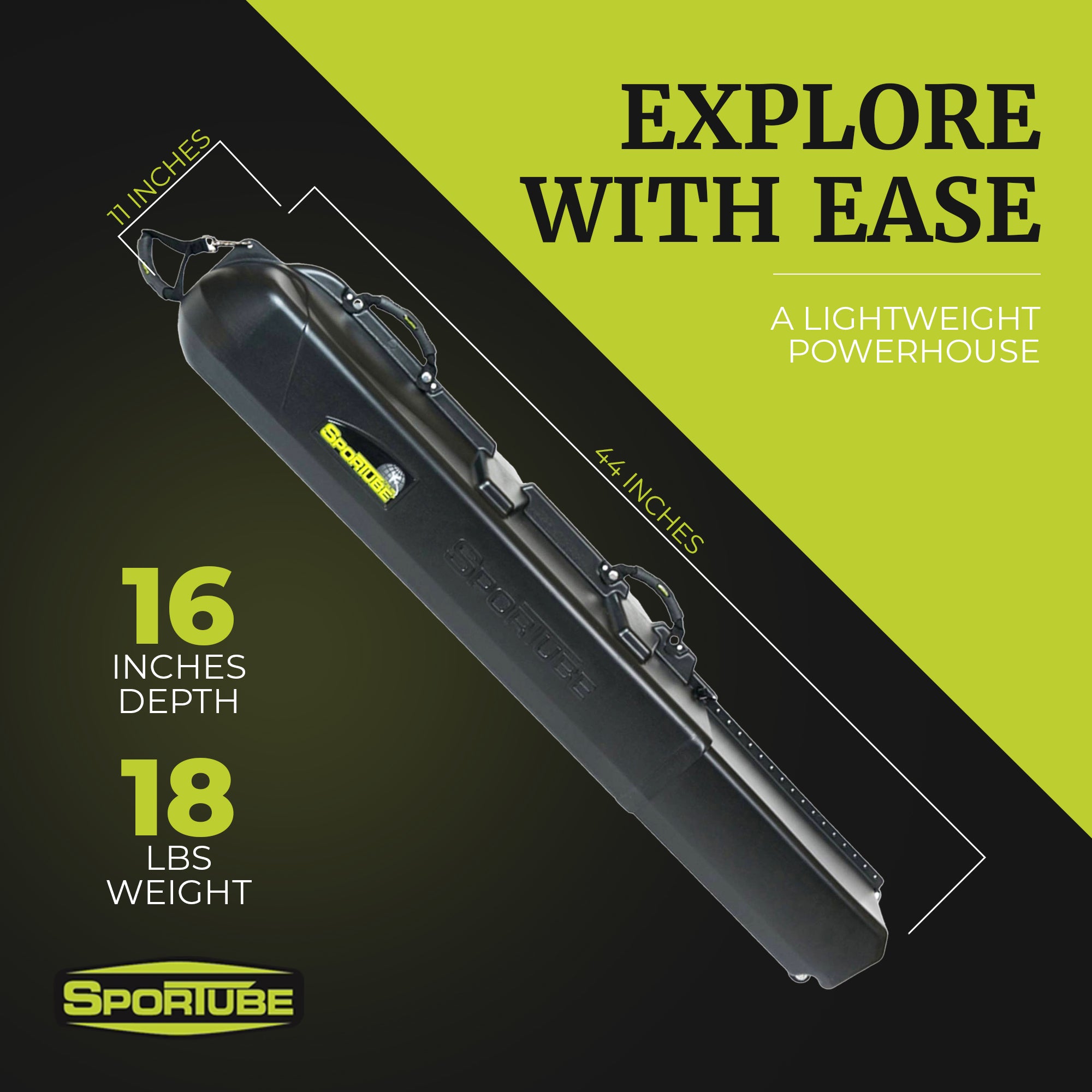 Sportube Series 3 Multi-Sport Travel Case for Snow Sports, Spearfishing, Golf