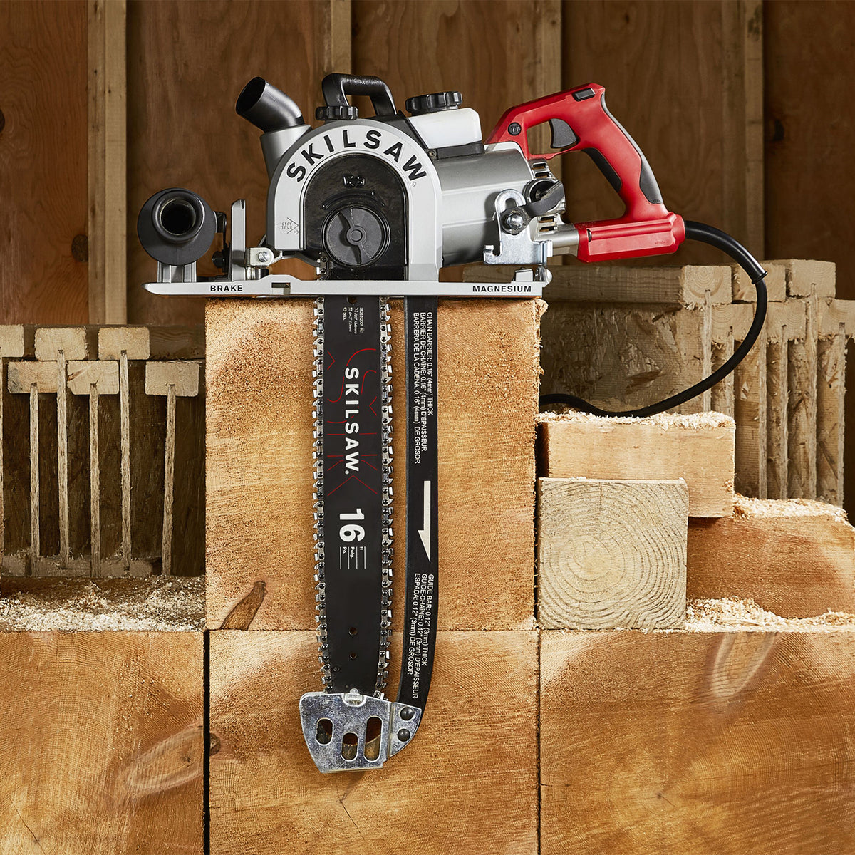 SKILSAW 16 Inch Heavy Duty Worm Drive SAWSQUATCH Carpentry Chainsaw (Open Box)
