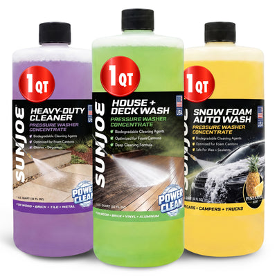 Sun Joe 3 Pack Pressure Washer Concentrate Formula, Detergent Trio (Open Box) - VMInnovations