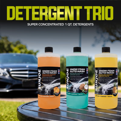 Sun Joe 3 Pack Premium Snow Foam Auto Washing Soap, Concentrated Detergent, AW3Q - VMInnovations