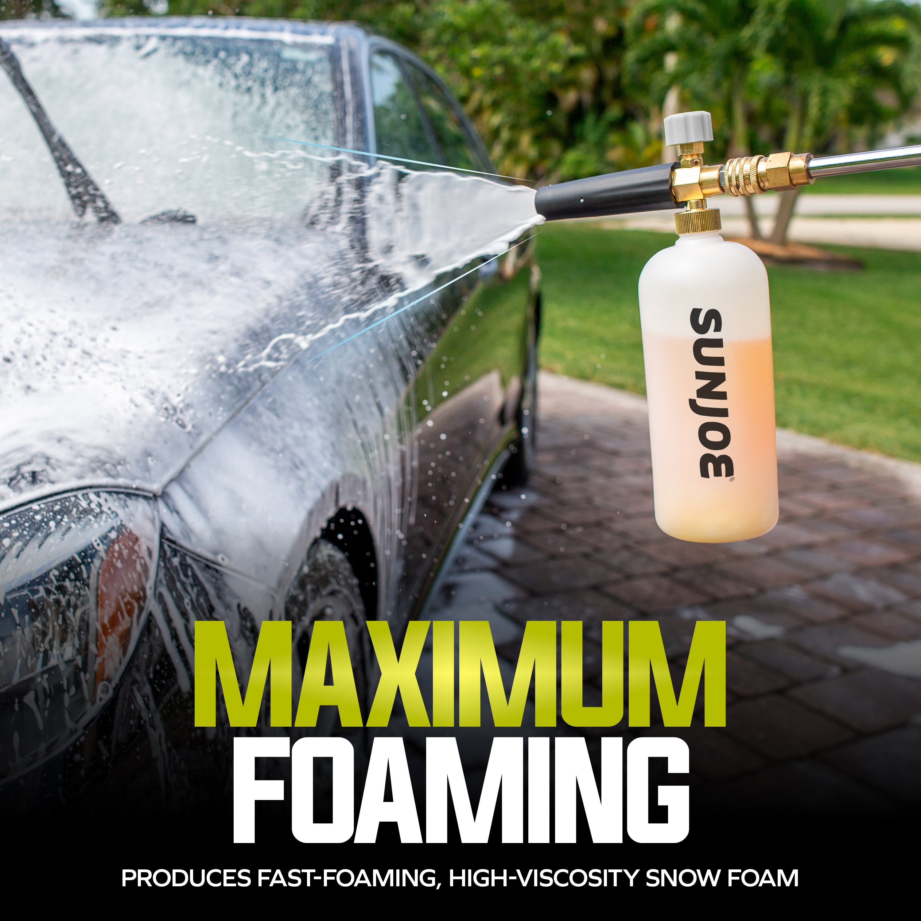 Sun Joe 3 Pack Premium Snow Foam Auto Washing Soap, Concentrated Detergent, AW3Q - VMInnovations