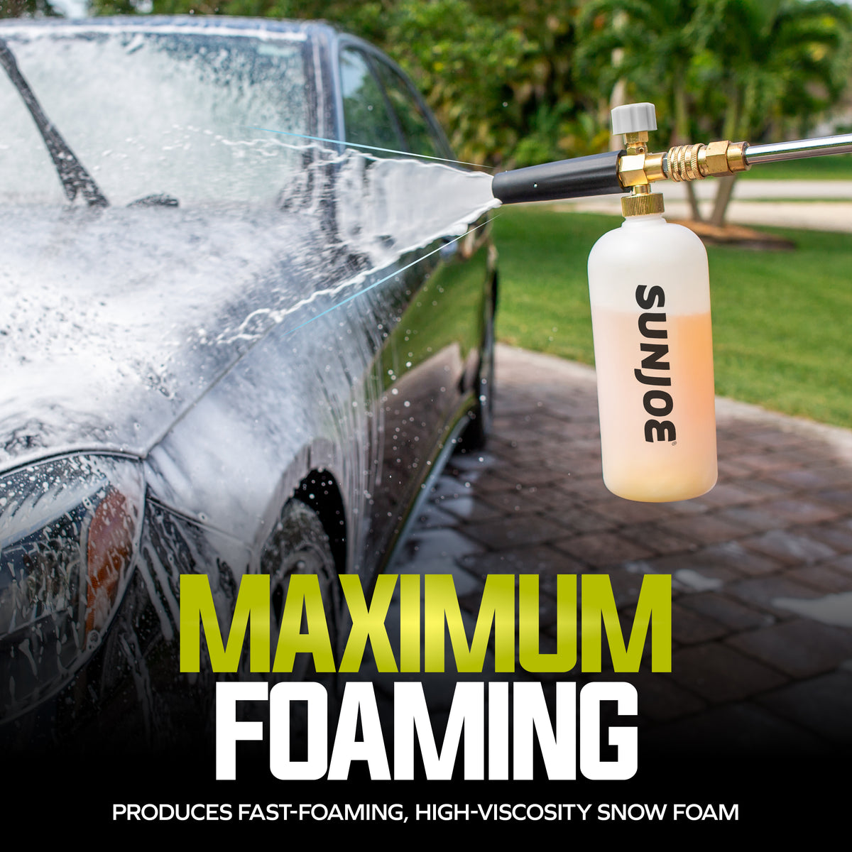 Sun Joe Premium Snow Foam Car Soap Cleaner, 1 Gal, Orange-Vanilla, SPX-FCS1G-CRM