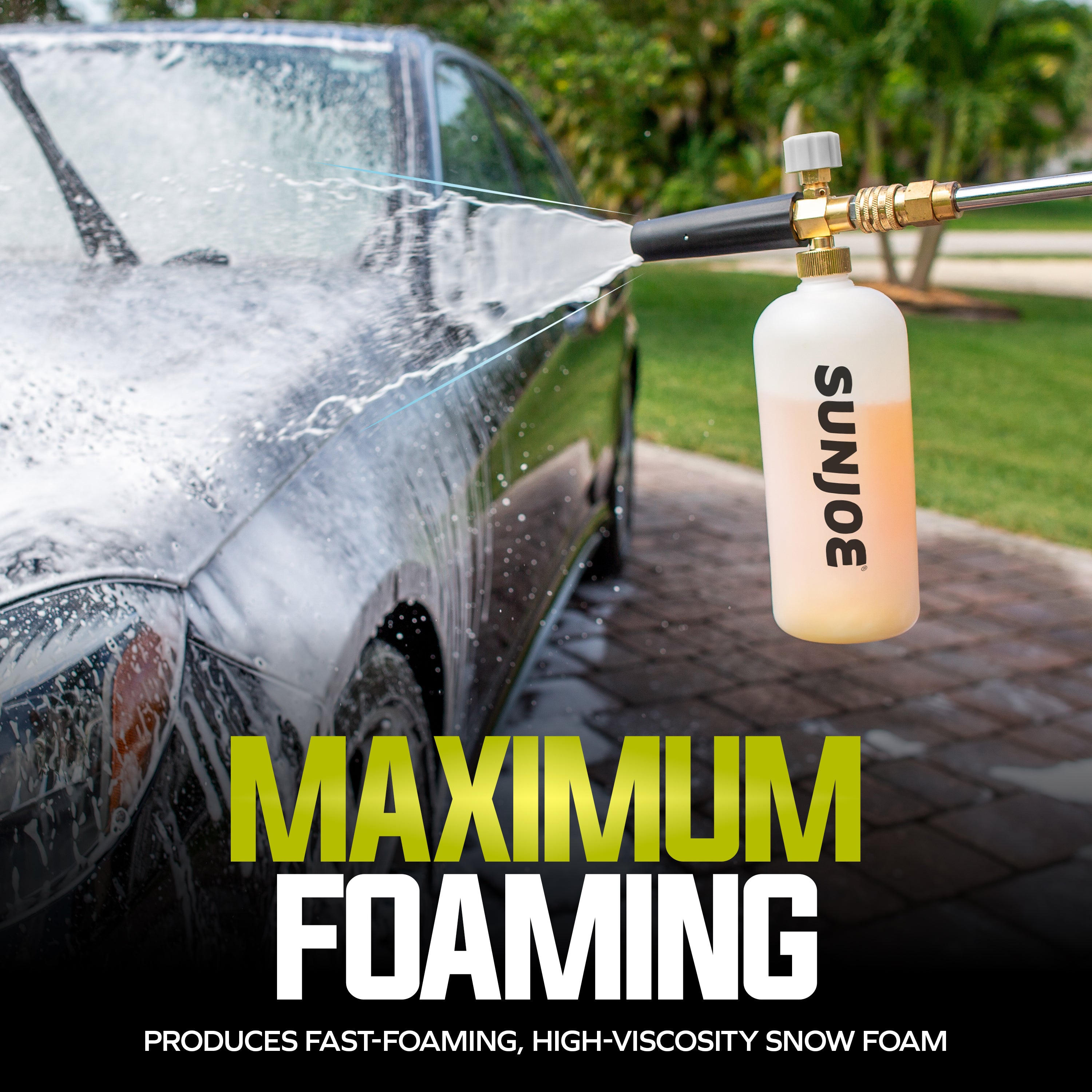 Sun Joe Premium Snow Foam Car Soap Cleaner, 1 Gal, Orange-Vanilla, SPX-FCS1G-CRM