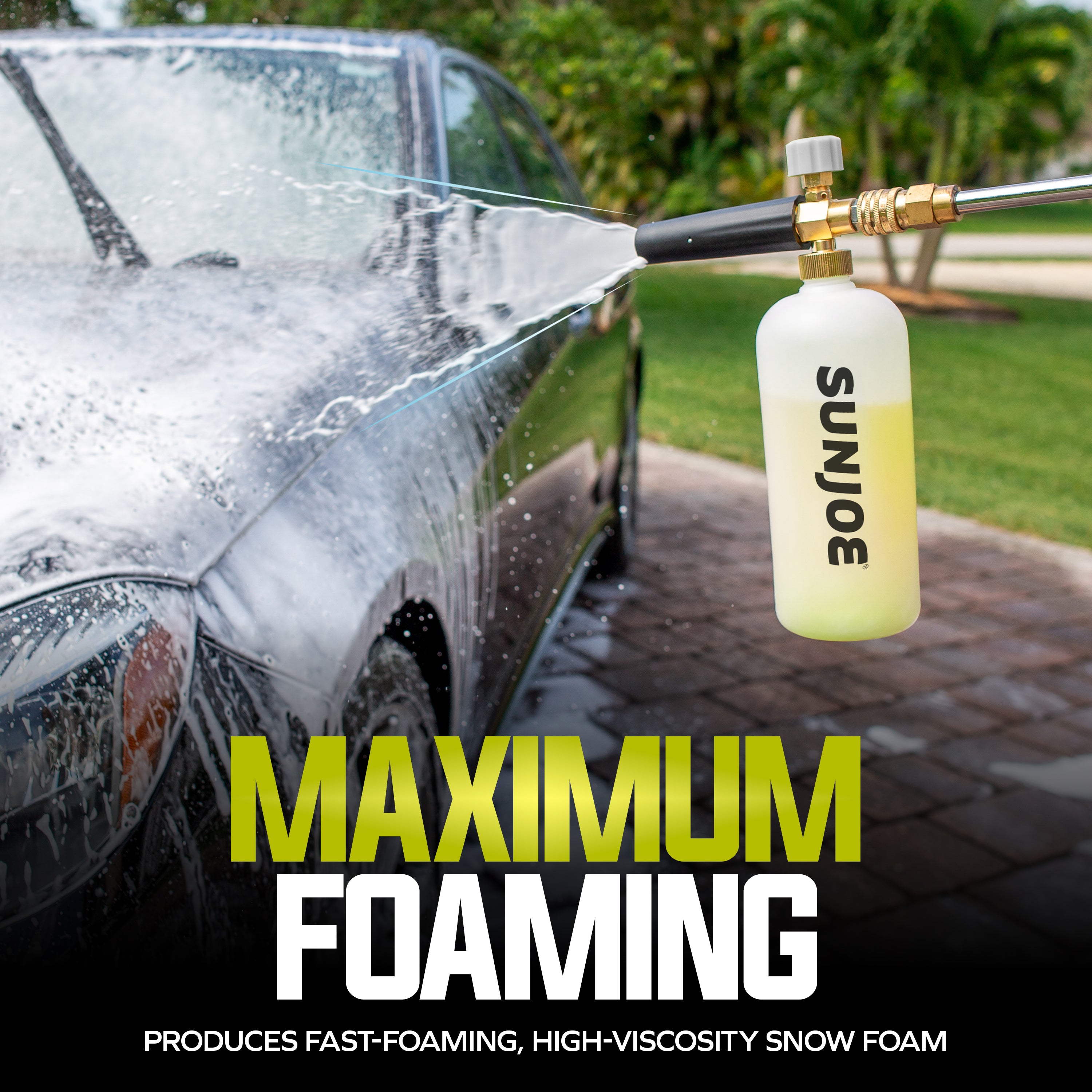 Sun Joe Snow Foam Pineapple Scented Car Wash Soap & Cleaner, 1 Gallon, FCS1G - VMInnovations