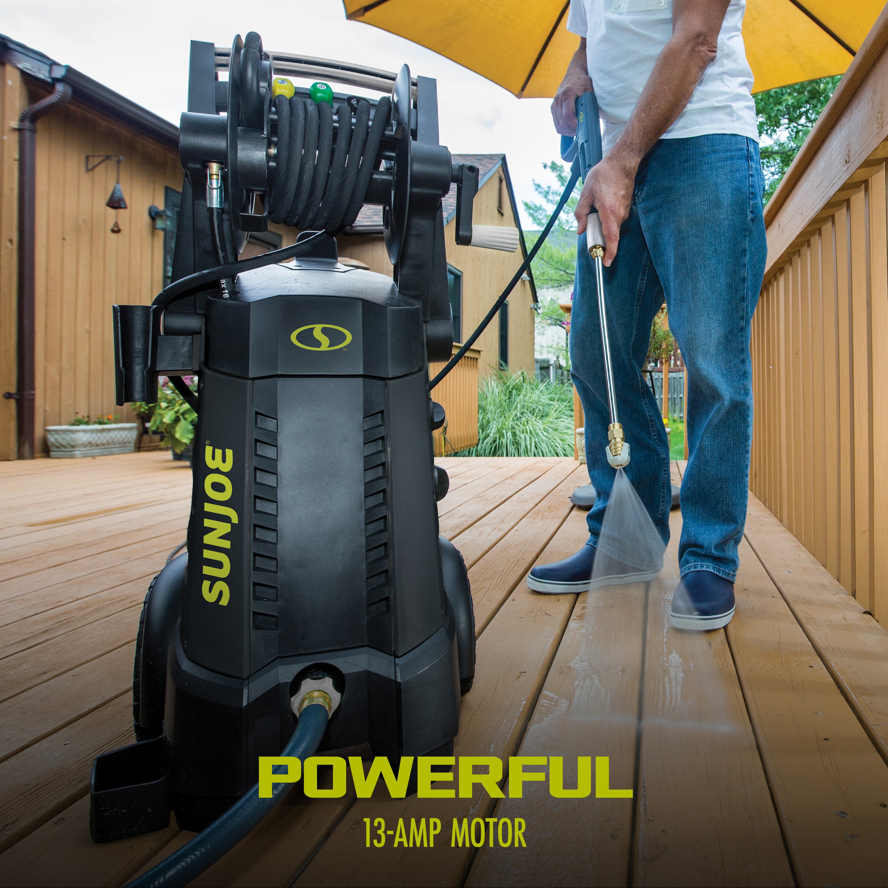 Sun Joe 14.5 Amp 2030 PSI Corded Electric Pressure Washer w/ Hose Reel(Open Box)