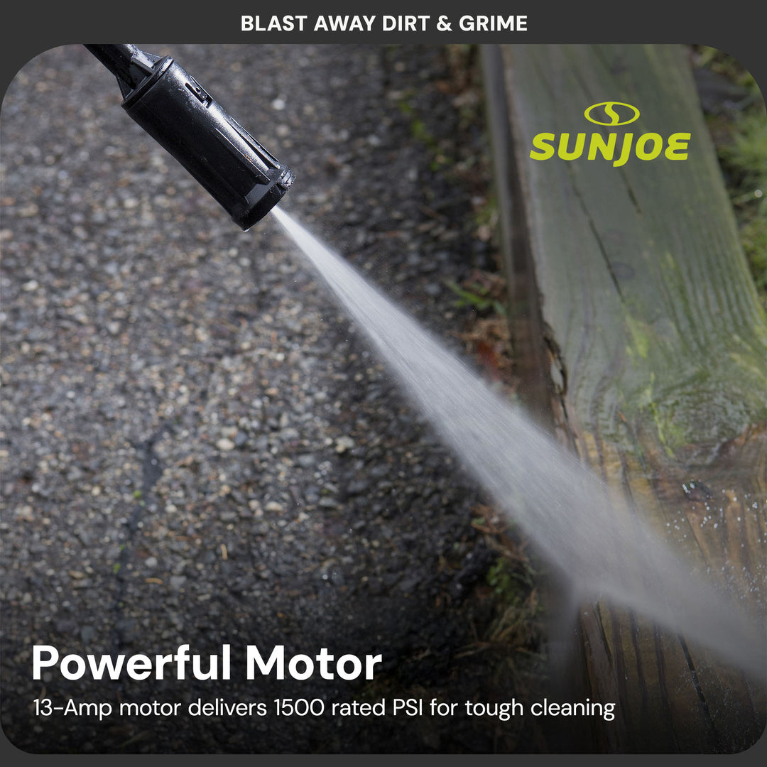 Sun Joe Electric Pressure Washer with Powerful & Portable for Cars/Fences/Patios/All Uses 2000 Max PSI, Safety First GFCI Power Cord, Adjustable Spray Wand, 20-Foot Hose, Black, SPX205E-XT