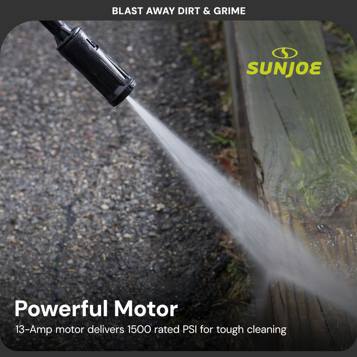 Sun Joe Electric Pressure Washer with Powerful & Portable for Cars/Fences/Patios/All Uses 2000 Max PSI, Safety First GFCI Power Cord, Adjustable Spray Wand, 20-Foot Hose, Black, SPX205E-XT