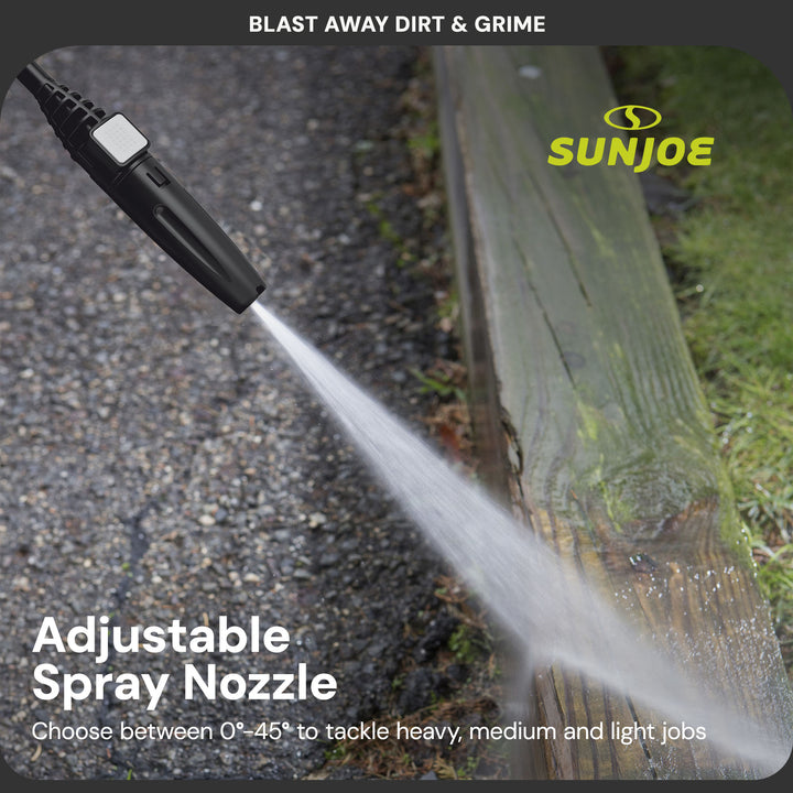 Sun Joe Electric Pressure Washer with Powerful & Portable for Cars/Fences/Patios/All Uses 2000 Max PSI, Safety First GFCI Power Cord, Adjustable Spray Wand, 20-Foot Hose, Black, SPX205E-XT