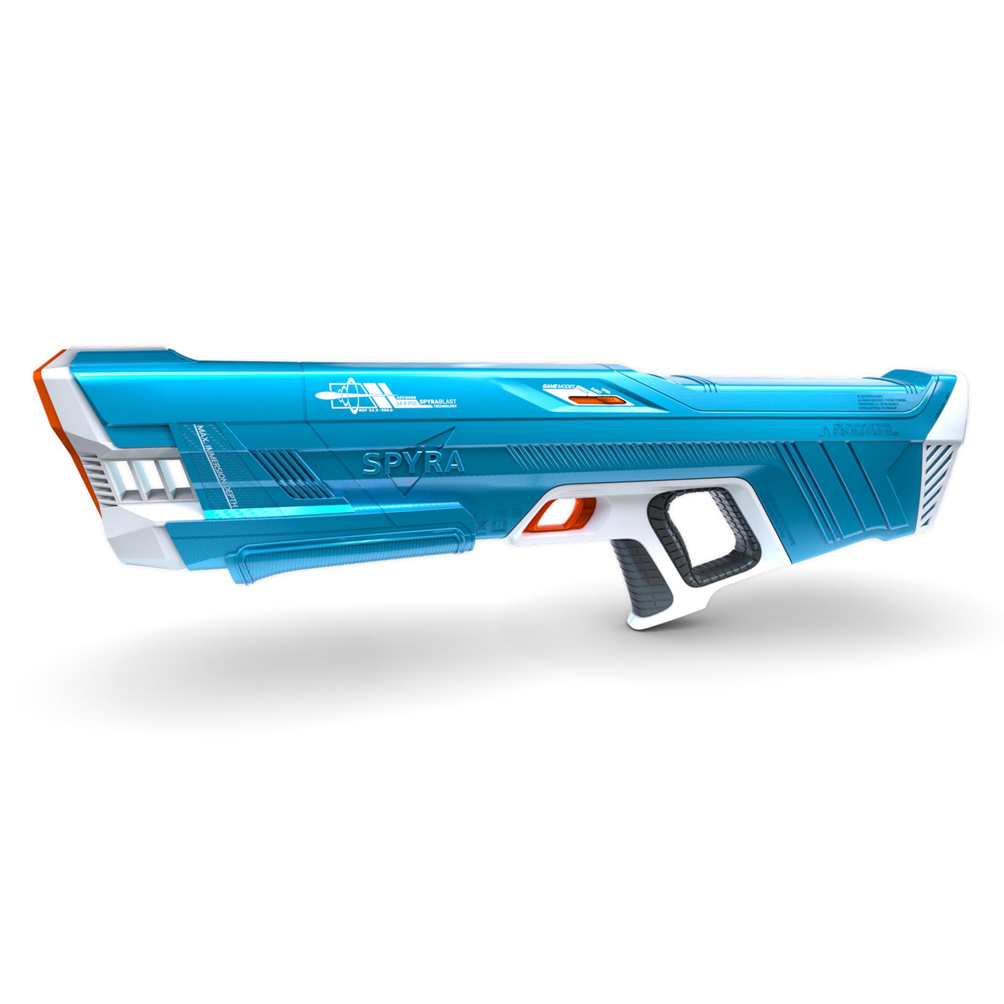 SPYRA Electric Water Blaster Outdoor Squirt Gun for Pool, SpyraThree, Blue(Used) - VMInnovations