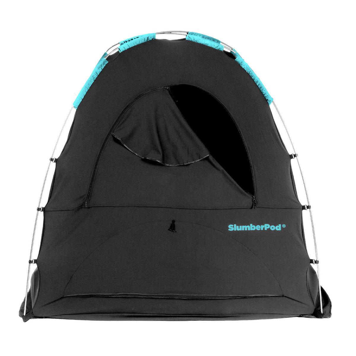 SlumberPod Privacy Pod Blackout Travel Sleep Space, 4 Months & Up, Black/Blue - VMInnovations