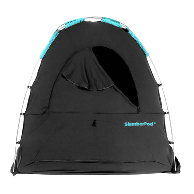 SlumberPod Privacy Pod Blackout Travel Sleep Space, 4 Months & Up, Black/Blue - VMInnovations