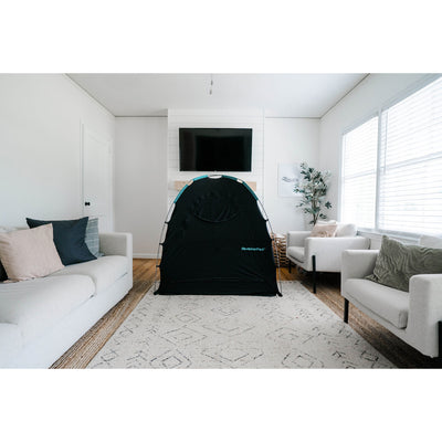 SlumberPod Privacy Pod Blackout Travel Sleep Space, 4 Months & Up, Black/Blue - VMInnovations