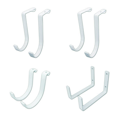 SafeRacks 18x36" Garage Shelf 2-Pack w/ Bike Hooks & 8ct Accessory Hook Package